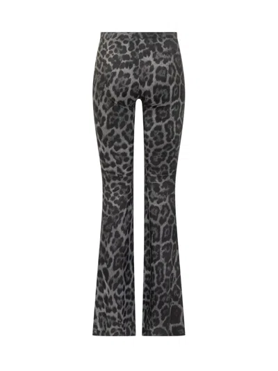 Stella Mccartney Leopard Print Pants In Black
