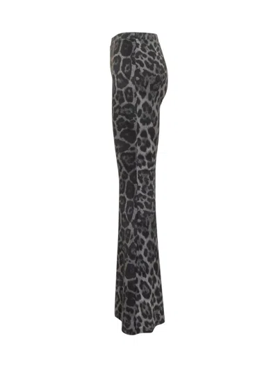 Stella Mccartney Leopard Print Pants In Black