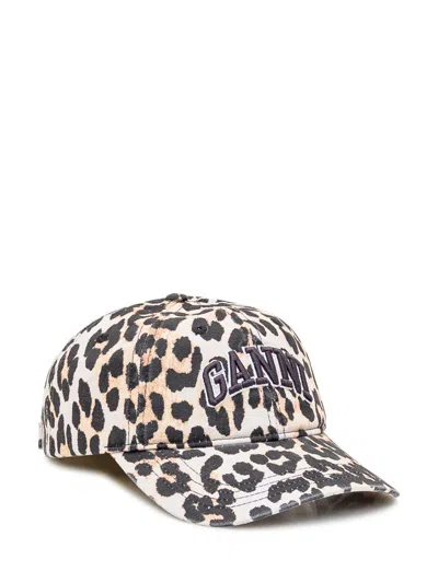 Ganni Hat With Visor In Multi