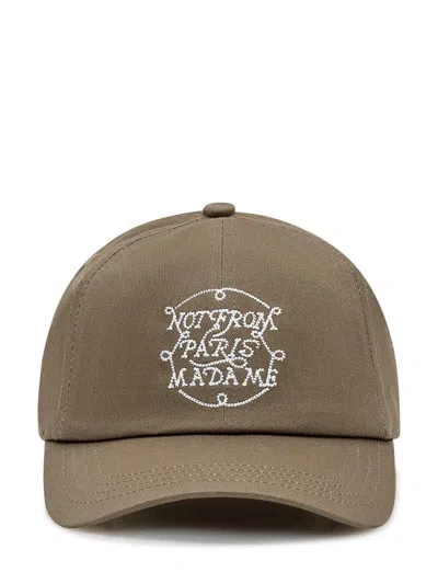 Drôle De Monsieur La Casquette Slogan Tresses Cap In Brown