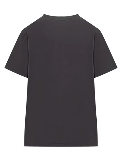 Ganni Crew-neck Cotton T-shirt With Banana Print In Black