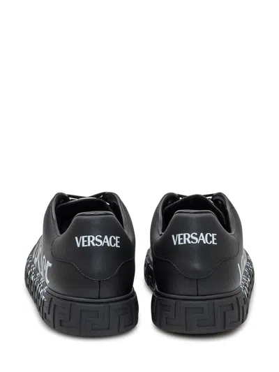 Versace Greek Sneakers With Logo In Multi