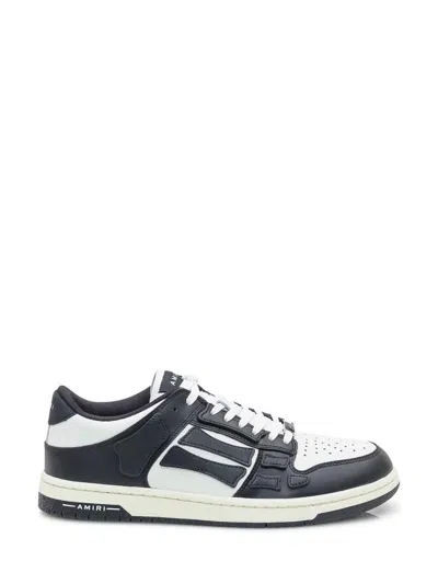 Amiri Contemporary Black Sneakers With Elevated Midsole In White