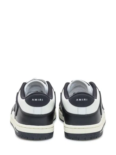 Amiri Contemporary Black Sneakers With Elevated Midsole In White