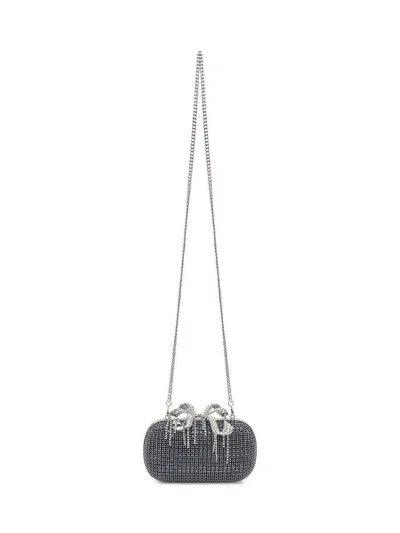 Self-portrait Chainmail Clutch Bag With Bow