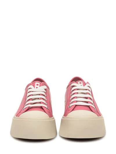 Marni Pablo Platform Sole Lace-up Sneakers In Pink