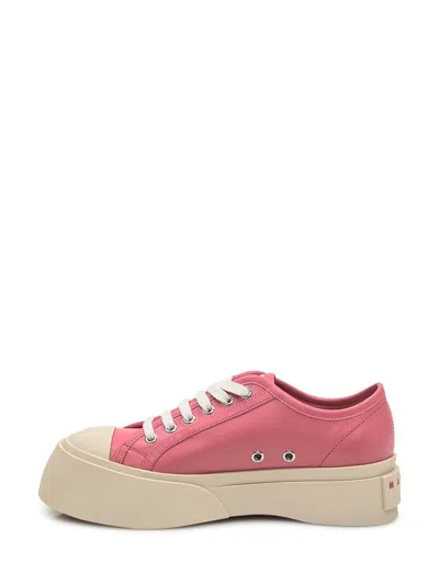 Marni Pablo Platform Sole Lace-up Sneakers In Pink
