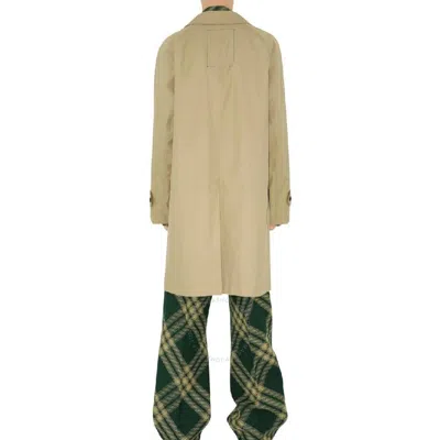 Burberry Long Raglan Sleeves Raincoat In Yellow