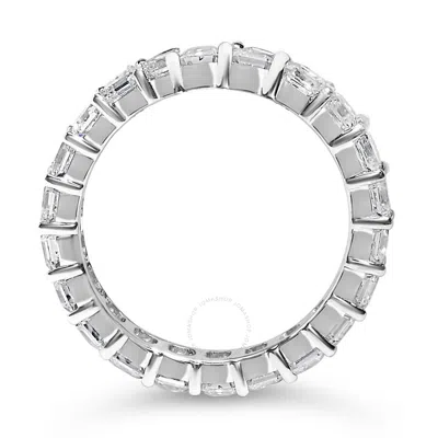 Haus Of Brilliance 14k White Gold 2 1/3 Cttw Asscher Cut Lab Grown Diamond Eternity Band Ring- Ring