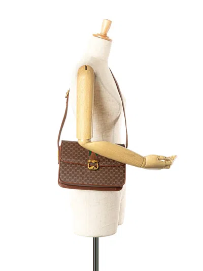 Pre-owned Gucci 20th Century Micro Gg Coated Canvas Web Shoulder Bag