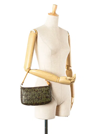 Pre-owned Louis Vuitton 2001 Stephen Sprouse Monogram Graffiti Pochette Accessoires Shoulder Bag