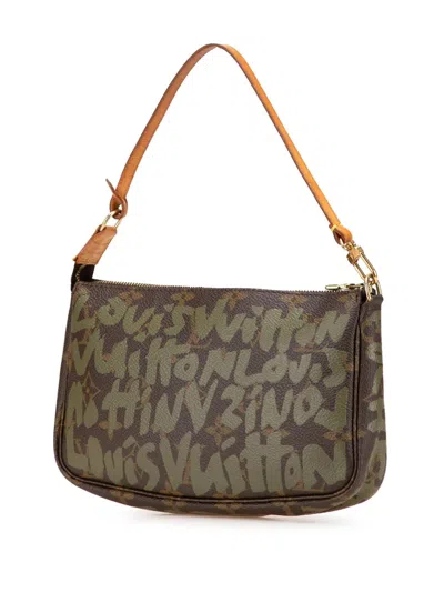 Pre-owned Louis Vuitton 2001 Stephen Sprouse Monogram Graffiti Pochette Accessoires Shoulder Bag