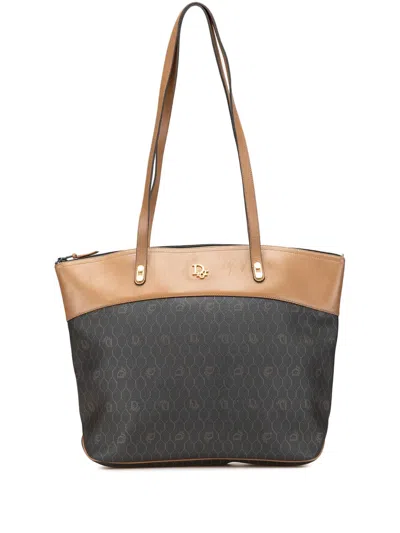 Pre-owned Dior 20th Century Honeycomb Coated Canvas Tote Bag
