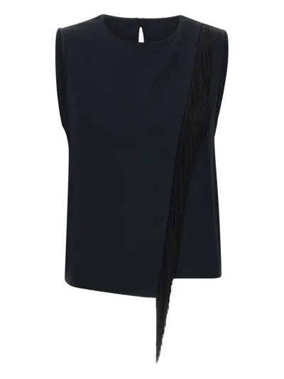 Kaos Fringe-detailing Top In Black