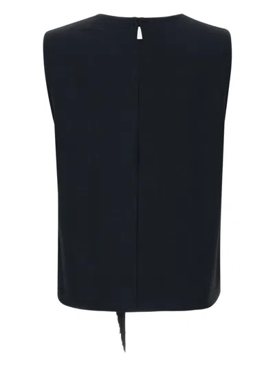 Kaos Fringe-detailing Top In Black