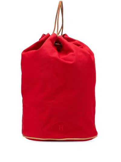 Pre-owned Hermes 2000-2010 Toile Polochon Mimile Backpack