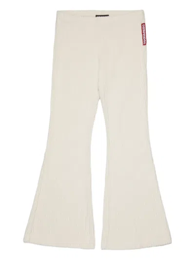 Dsquared2 Cotton Trousers In Nude