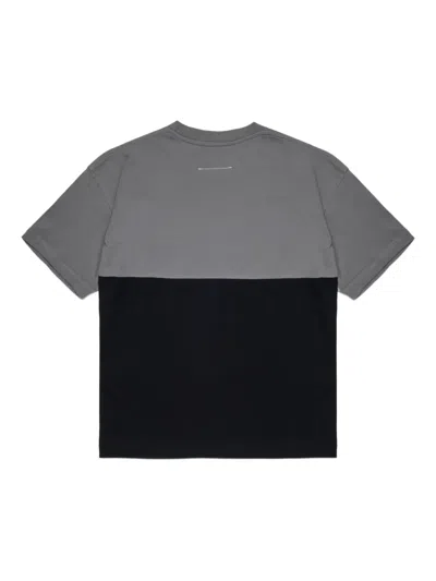 Mm6 Maison Margiela Logo-print T-shirt In Gray