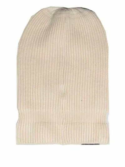Alpha Industries Logo-patch Ribbed Beanie Hat In Neutral