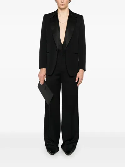 Saint Laurent Wool Blazer In Black