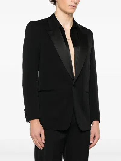 Saint Laurent Wool Blazer In Black