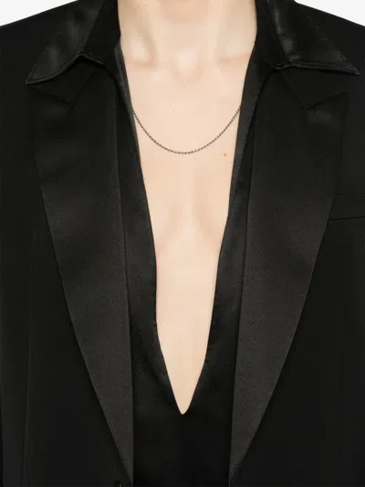 Saint Laurent Wool Blazer In Black