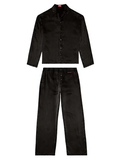 Diesel Set-keith-dnm Pajama Set In Brown