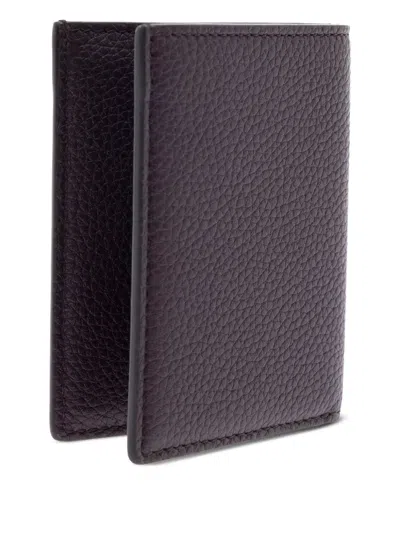Tom Ford Leather Cardholder In Purple