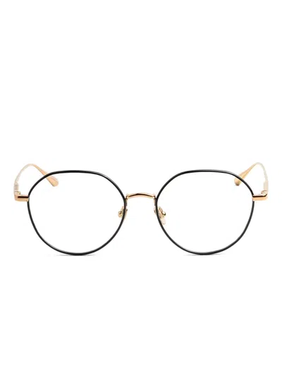 Linda Farrow Round-frame Glasses In Gold