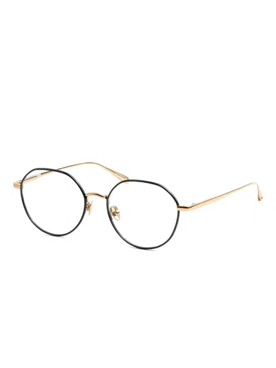 Linda Farrow Round-frame Glasses In Gold