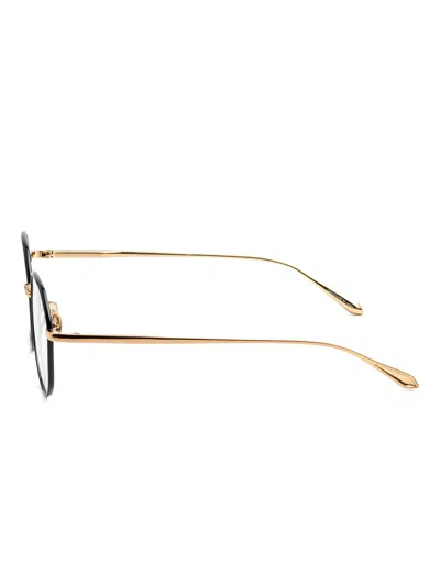 Linda Farrow Round-frame Glasses In Gold