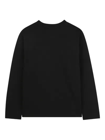 Marc Jacobs Logo-print Long-sleeve T-shirt In Black