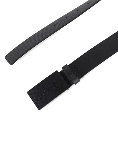 Bosswear Logo-buckle Belt In Black