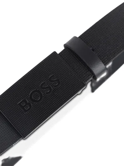 Bosswear Logo-buckle Belt In Black