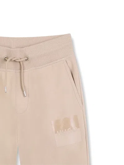 Hugo Boss Drawstring Waist Joggers In Neutral
