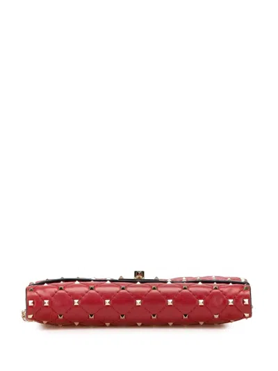 Pre-owned Valentino Garavani 2011-2017 Leather Rockstud Spike Wallet On Chain Crossbody Bag