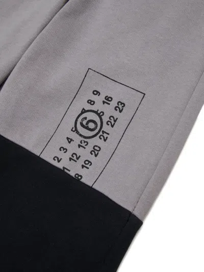 Mm6 Maison Margiela Panelled Track Pants In Black