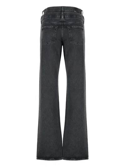 7 For All Mankind Hustle 5-pocket Straight-leg Jeans In Black