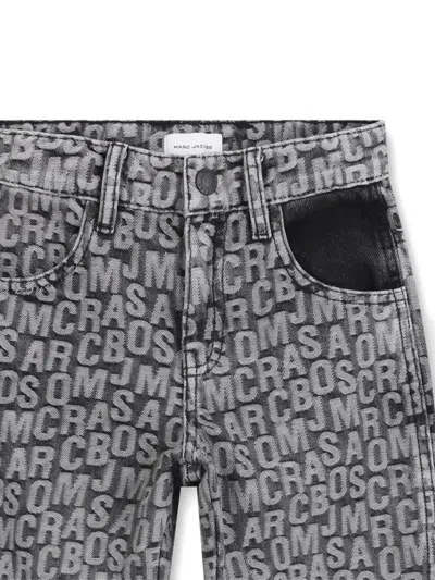 Marc Jacobs Logo-print Straight-leg Jeans In Black