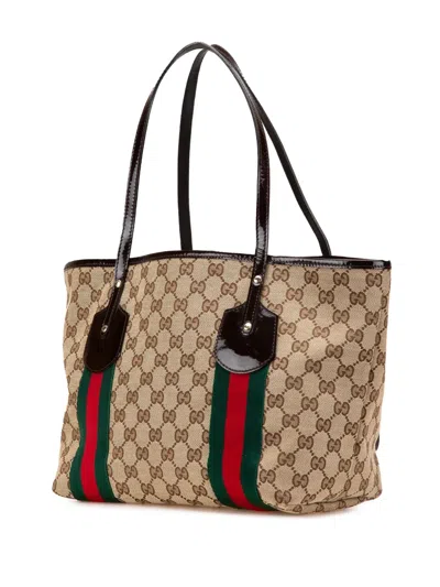 Pre-owned Gucci 2000-2015 Gg Canvas Web Jolie Tote Bag