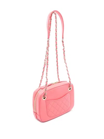 Pre-owned Chanel 2020 Lambskin Giant Crystal Cc Camera Bag Crossbody Bag