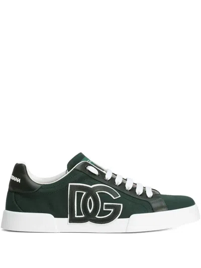 Dolce & Gabbana Portofino Sneakers In Green