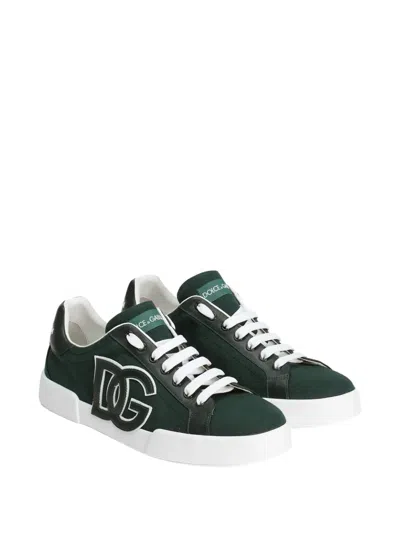 Dolce & Gabbana Portofino Sneakers In Green
