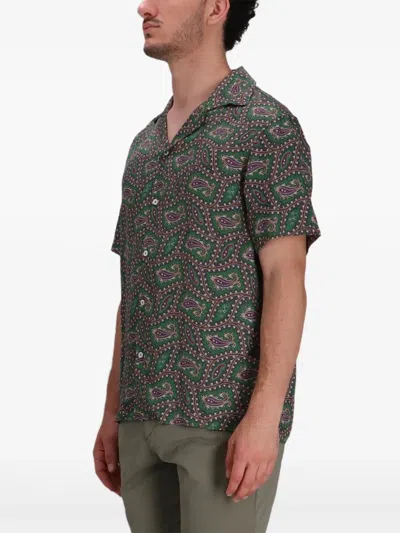 Drôle De Monsieur Paisley-print Short-sleeve Shirt In Multi