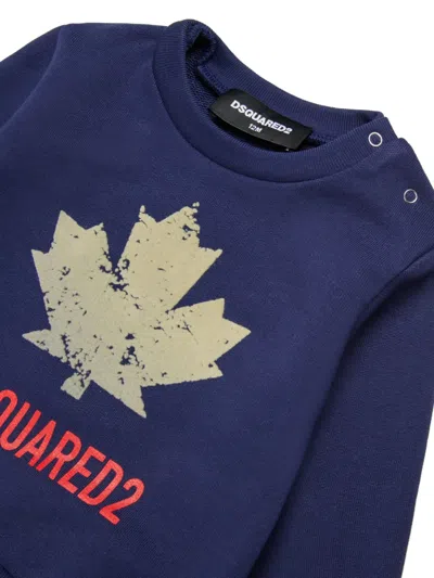 Dsquared2 Logo-print Sweatshirt In Blue
