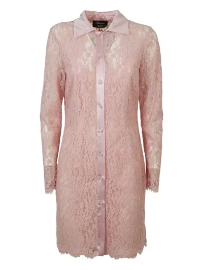 Blumarine Lace Point-collar Dress