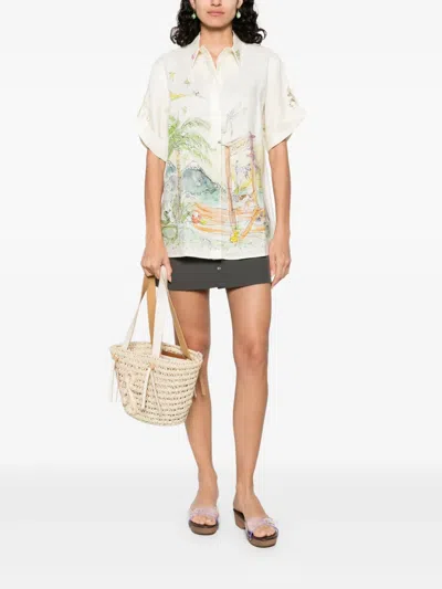 Alemais Whimsical Graphic-print Shirt In Multi