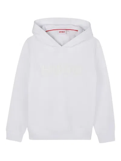 Hugo Boss Logo-print Hoodie In White