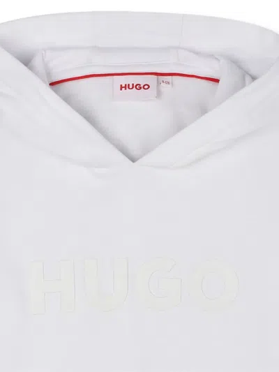 Hugo Boss Logo-print Hoodie In White