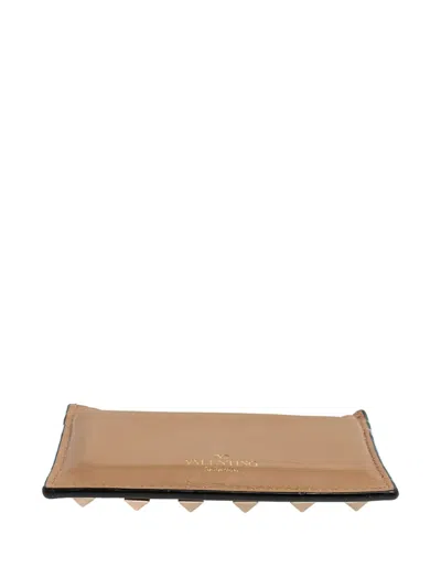 Pre-owned Valentino Garavani Rockstud-embellished Cardholder